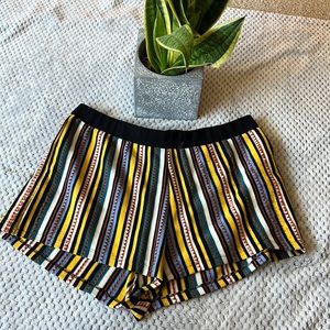 Zara Striped Cotton Minishorts
